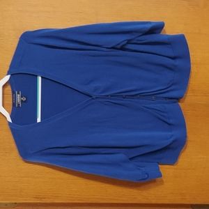 Lands End Cardigan Sweater Royal Blue